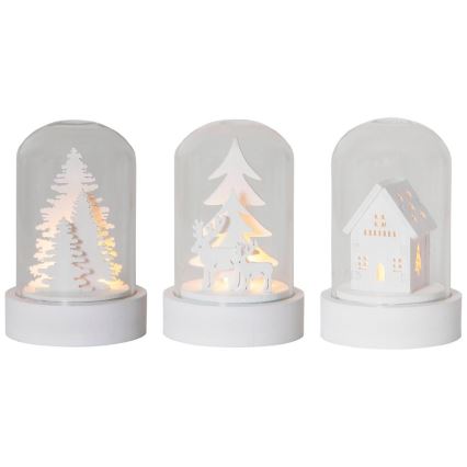 Eglo - Set 3x decorazioni natalizie a LED LED/0,06W/1xCR2032 bianco
