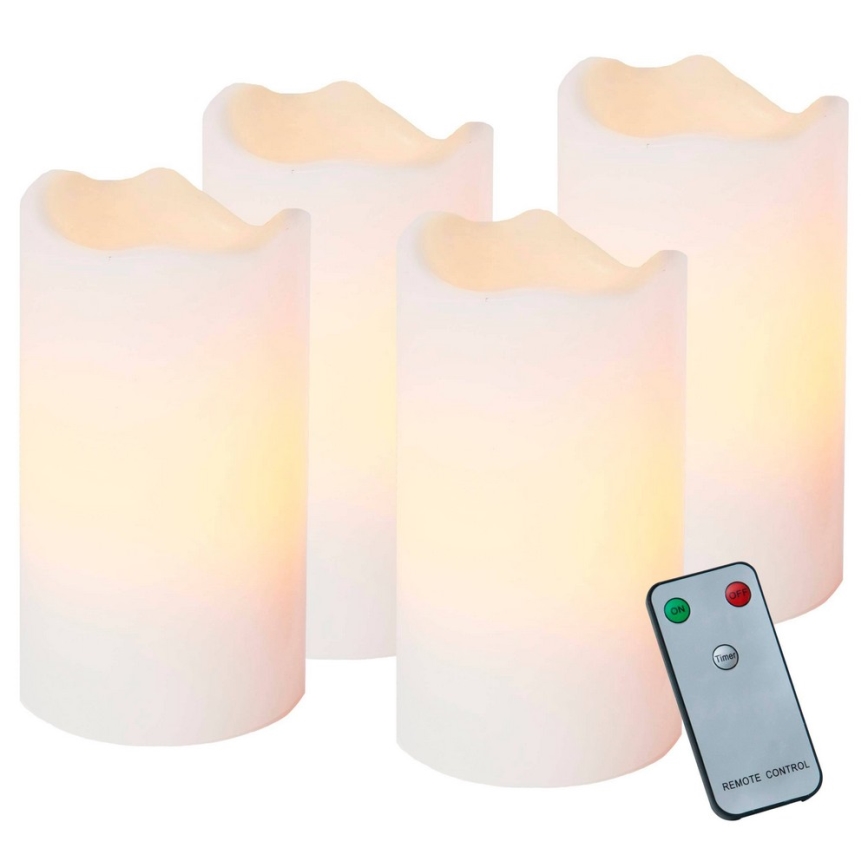 Eglo - Set di 4 decorazioni natalizie LED 1xLED/0,18W/2xCR2032 + telecomando