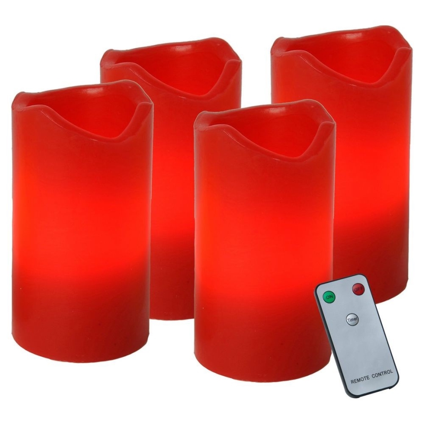 Eglo - Set da 4 decorazioni natalizie LED ADVENT LED/0,18W/2xCR2032 + telecomando