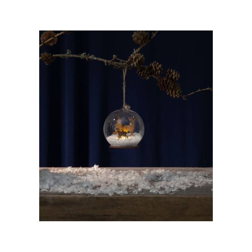 Eglo - Decorazione natalizia LED 1xLED/0,06W/1xCR2032 marrone