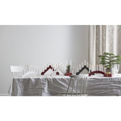 Eglo - Candelabro di Natale 7xE10/3W/230V rosso