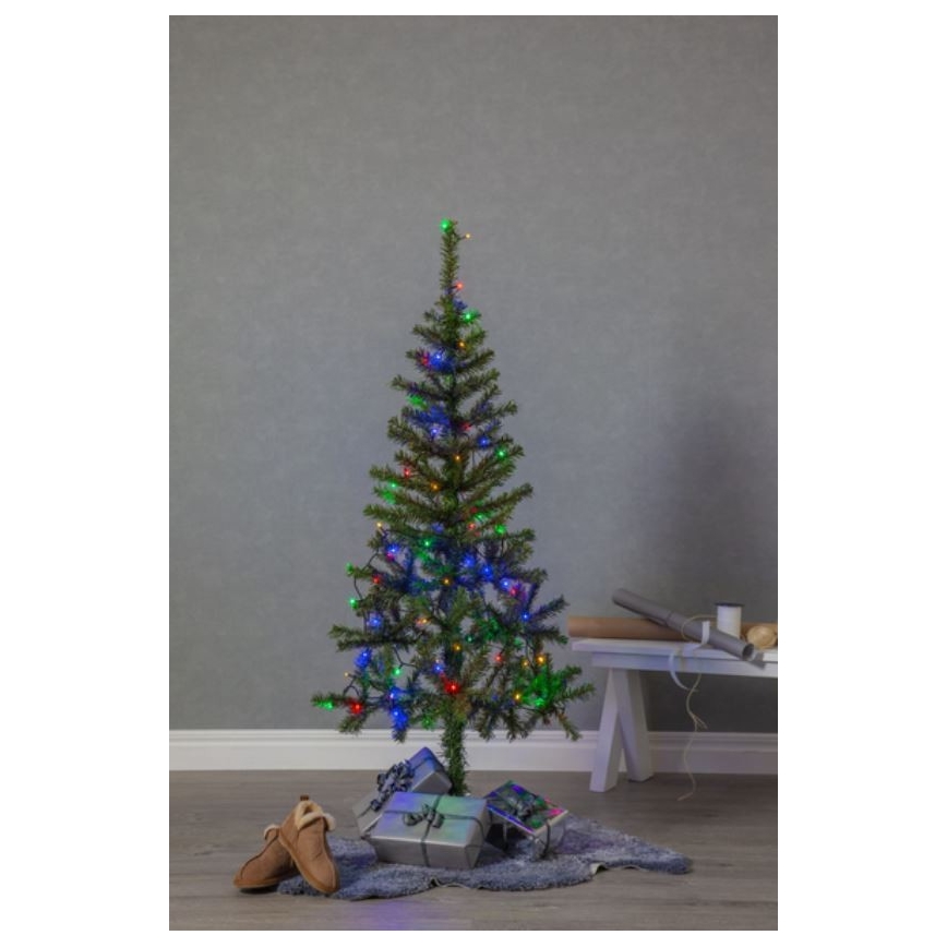 Eglo - Catena luminosa da esterno a LED, 80 LED, 8 m, IP44, multicolore