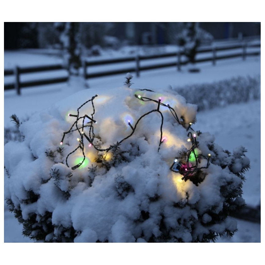 Eglo - Catena luminosa da esterno a LED, 80 LED, 8 m, IP44, multicolore