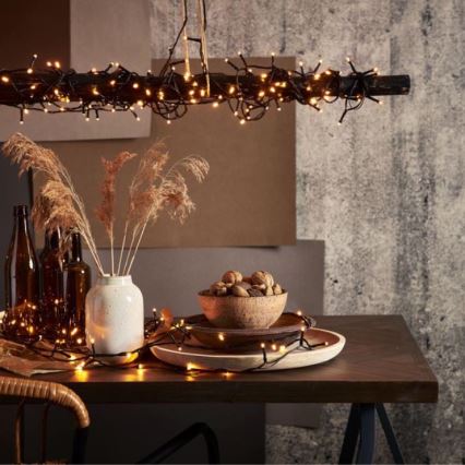 Eglo - Catena luminosa LED per esterni 800 LED, 21 m, IP44, bianco caldo