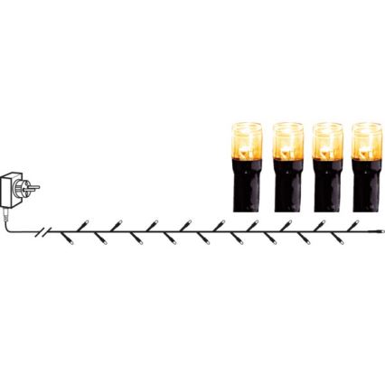 Eglo - Catena luminosa LED da esterno 80xLED 10,5m IP44 bianco caldo