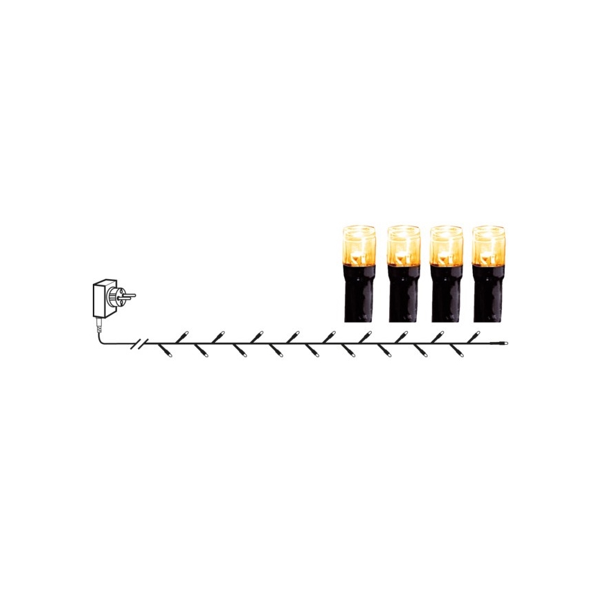 Eglo - Catena luminosa LED da esterno 80xLED 10,5m IP44 bianco caldo
