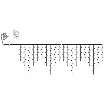 Eglo 410824 - Catena LED natalizia da esterno 480xLED/17x0,55m IP44 bianco caldo