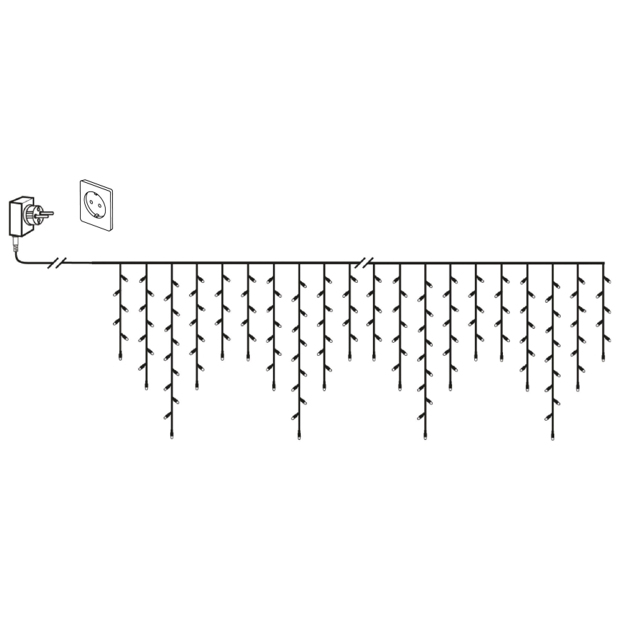 Eglo 410825 - LED Catena luminosa natalizia per esterni GOLDEN 960xLED/29x0,55m IP44 bianco caldo