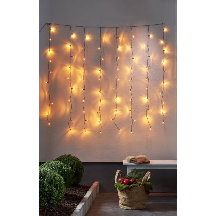 Eglo - Tenda natalizia LED da esterno 80xLED 1,3m IP44 bianco caldo