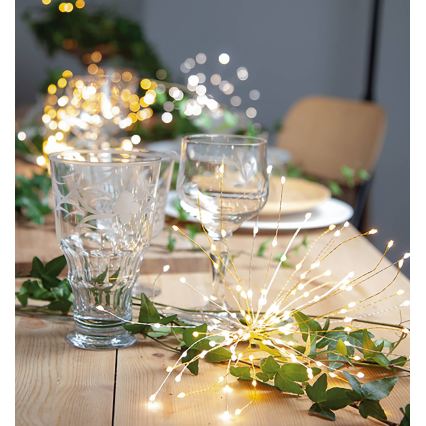 Eglo 411063 - Decorazione natalizia a LED FIREWORK 60 LED/0,06 W/3xAA Ø 26 cm