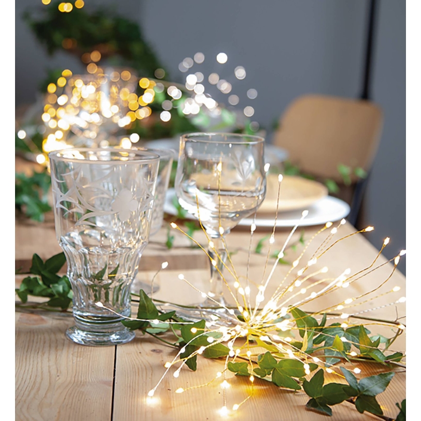 Eglo 411063 - Decorazione natalizia a LED FIREWORK 60 LED/0,06 W/3xAA Ø 26 cm