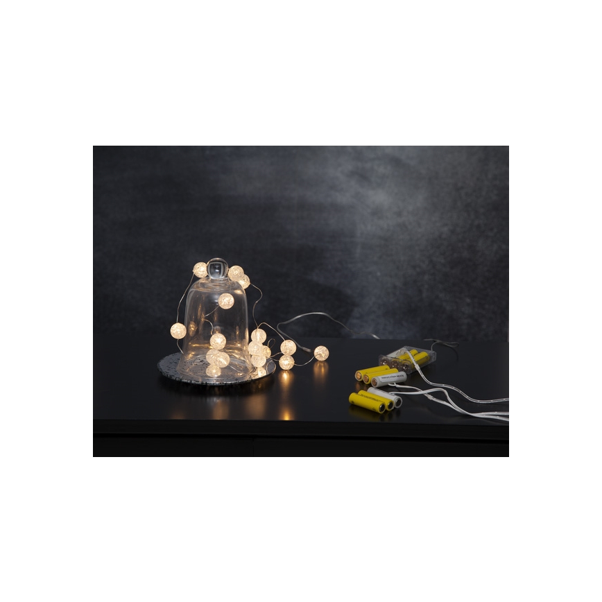 Eglo - Catena luminosa LED, 15 LED / 3x AA, 1,4 m