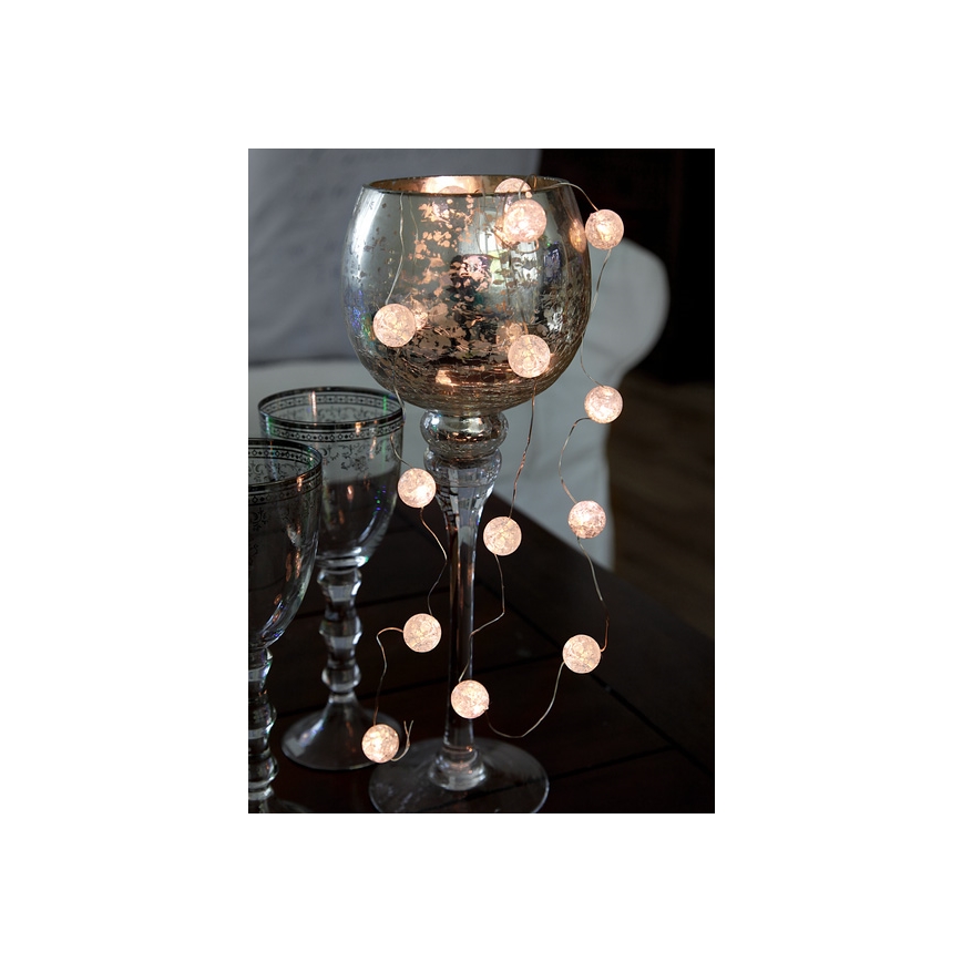 Eglo - Catena luminosa LED, 15 LED / 3x AA, 1,4 m