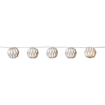 Eglo - Catena natalizia LED 10xLED/3xAA 2,75m bianco/argento