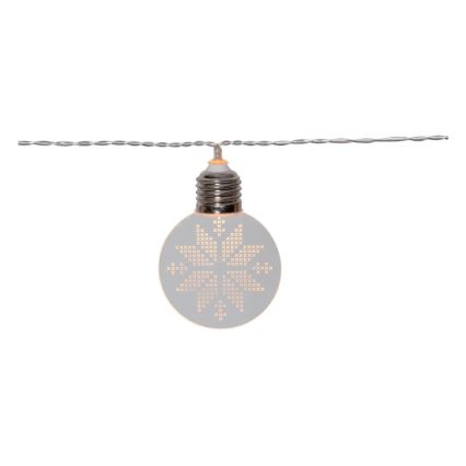 Eglo 411112 - Catena luminosa a LED ORNAMENT 10xLED/3xAA 2,4 m, bianco caldo