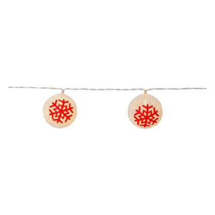 Eglo 411113 - Catena natalizia LED ORNAMENT 10xLED/3xAA 1,35m bianco caldo