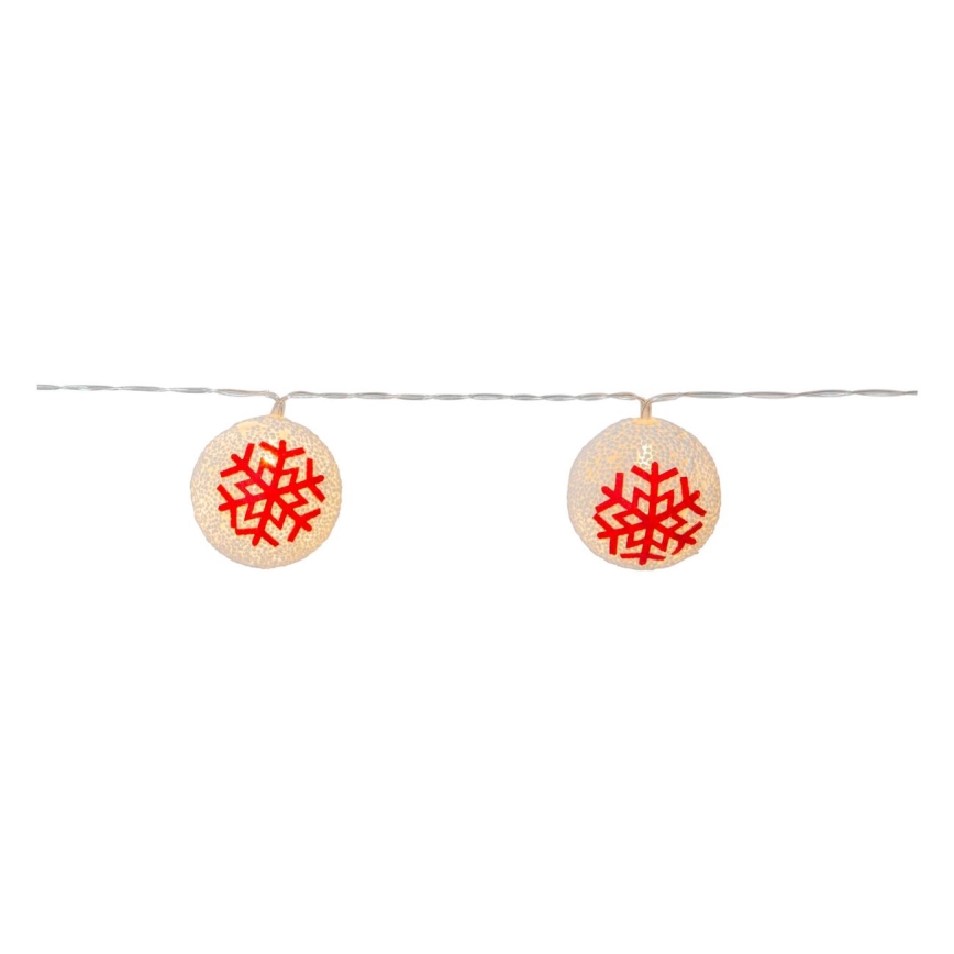 Eglo 411113 - Catena natalizia LED ORNAMENT 10xLED/3xAA 1,35m bianco caldo