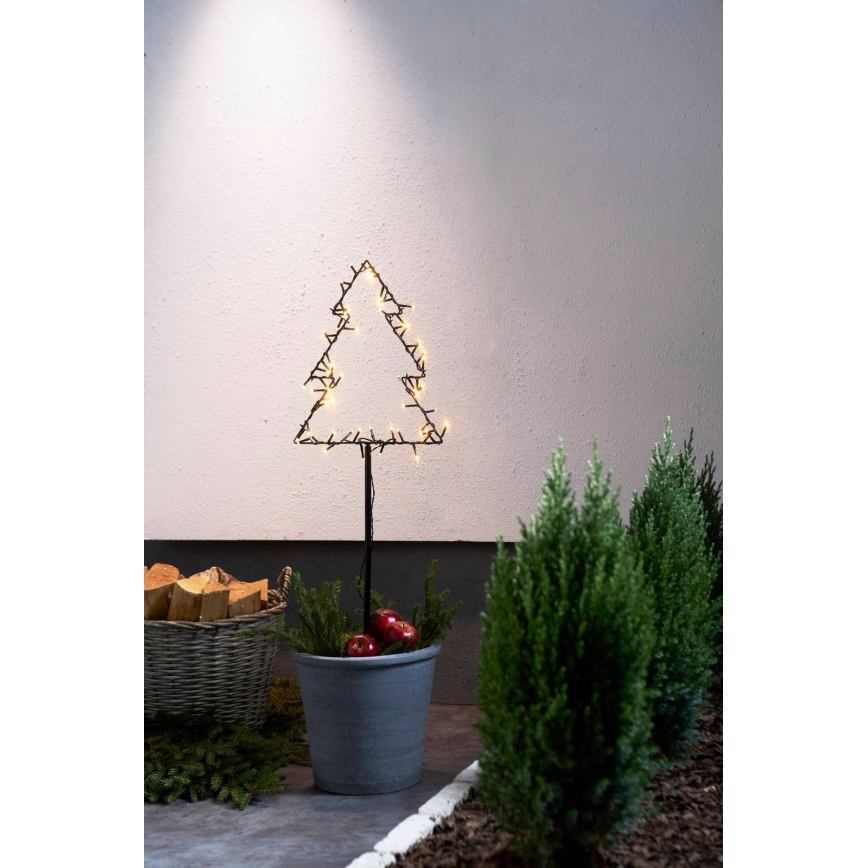 Eglo - Decorazione natalizia da esterno a LED, 3xAA, IP44 - Albero