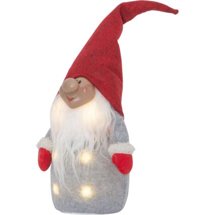 Eglo - Decorazione natalizia LED 6xLED/0,06W/3xAA rosso/grigio