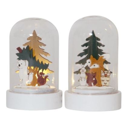 Eglo - Confezione da 2 decorazioni natalizie a LED, 0,03 W, 1x CR2032