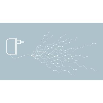 Eglo - Catena luminosa LED 360 LED, 2 m, bianco caldo