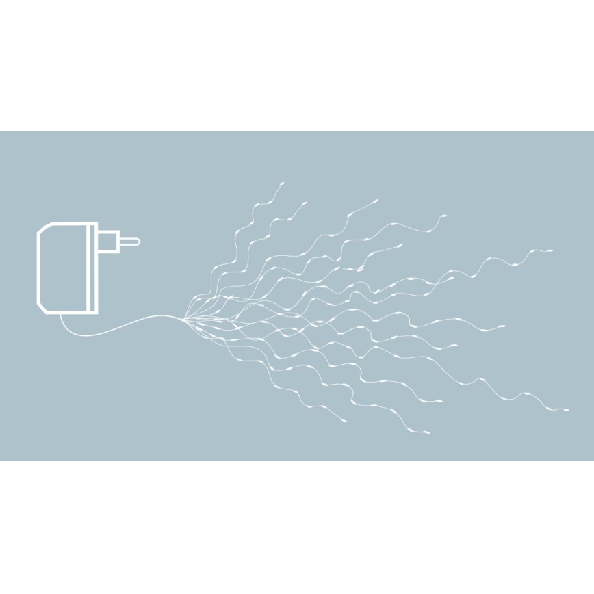 Eglo - Catena luminosa LED 360 LED, 2 m, bianco caldo