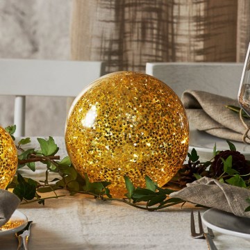 Eglo 411346 - LED decorazione natalizia STAR FALL 15xLED/2xAA Ø 15 cm dorata