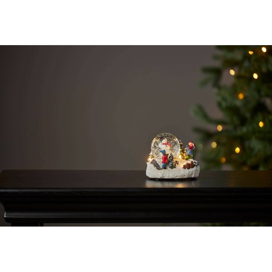 Eglo 411482 - Decorazione natalizia LED WINTERVILLE LED/2xAAA globo di neve