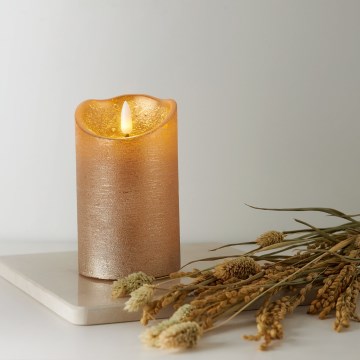 Eglo 411499 - Candela LED FLAMME RUSTIC LED/2xAA dorata