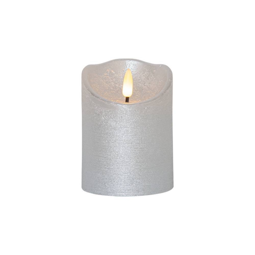 Eglo 411502 - LED Candela FLAMME RUSTIC LED/2xAA argento