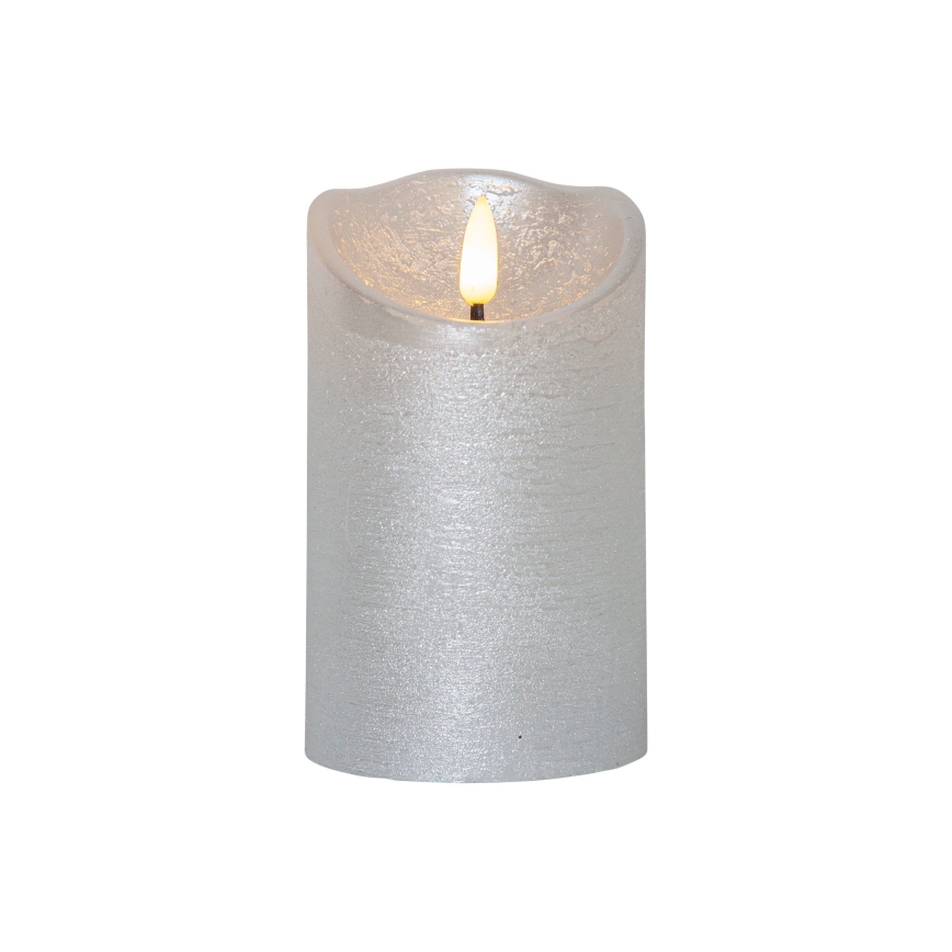Eglo 411503 - Candela LED FLAMME RUSTIC LED/2xAA argento