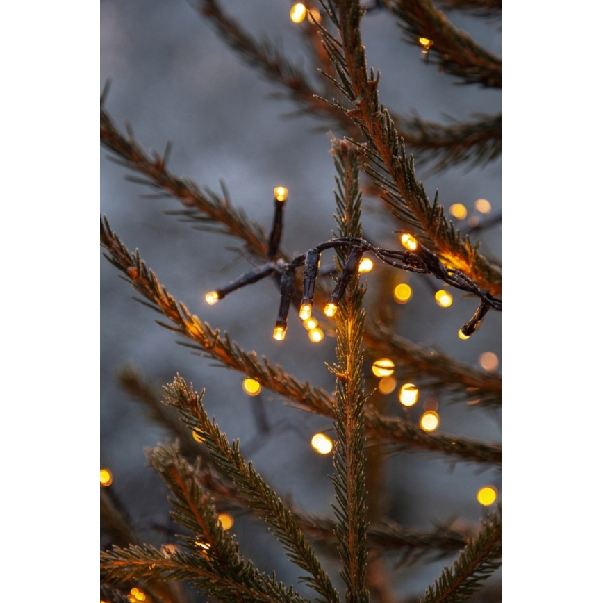 Eglo - Catena luminosa natalizia LED per esterni, 1200 LED, 29 m, IP44, bianco caldo