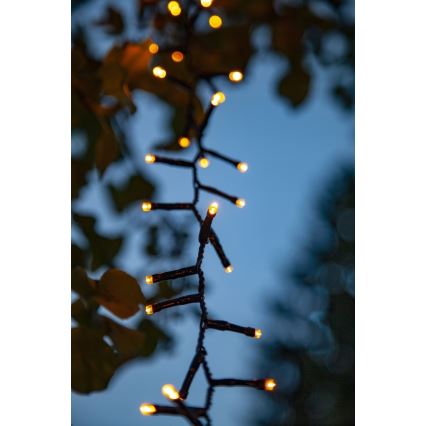 Eglo - Catena luminosa natalizia LED per esterni, 1200 LED, 29 m, IP44, bianco caldo