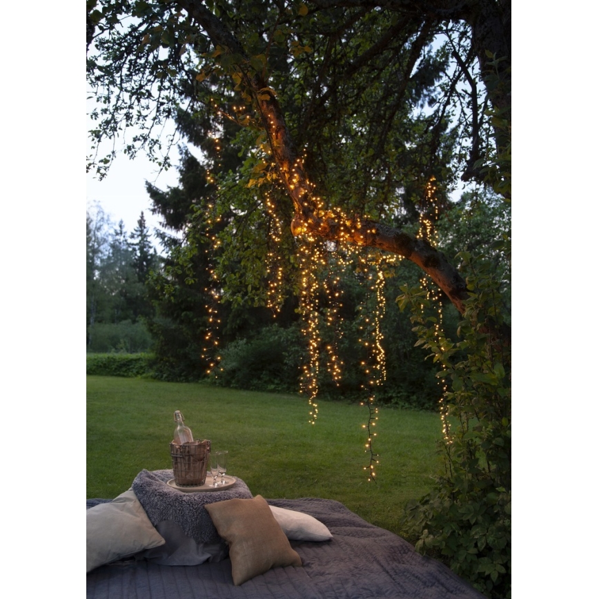 Eglo - Catena luminosa natalizia LED per esterni, 1200 LED, 29 m, IP44, bianco caldo