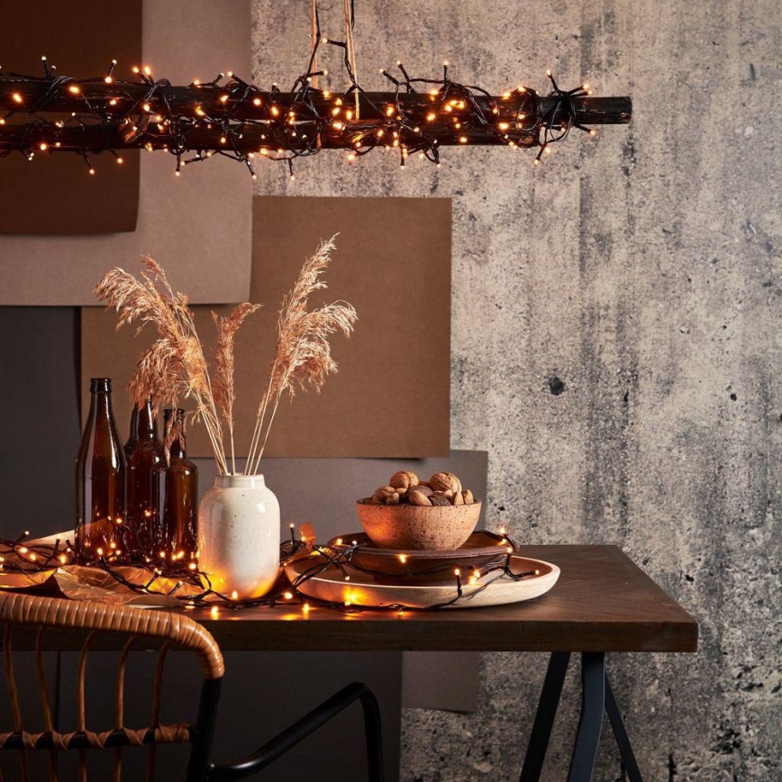 Eglo - Catena LED per esterni, 1200 LED, 29 m, IP44, bianco caldo