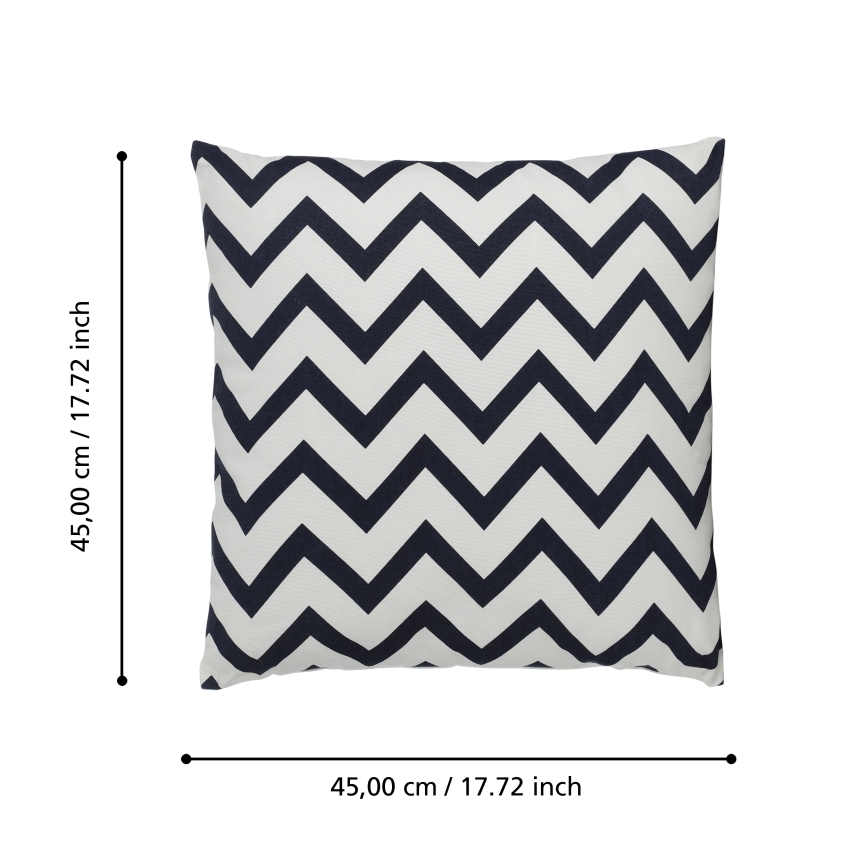 Eglo 420014 - Cuscino decorativo CHEVERY 45x45 cm nero/bianco