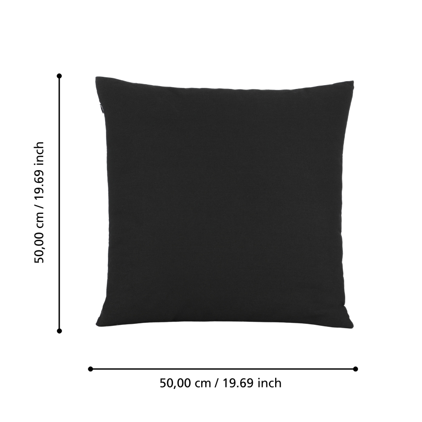 Eglo 420024 - Cuscino decorativo ILES 50x50 cm, nero