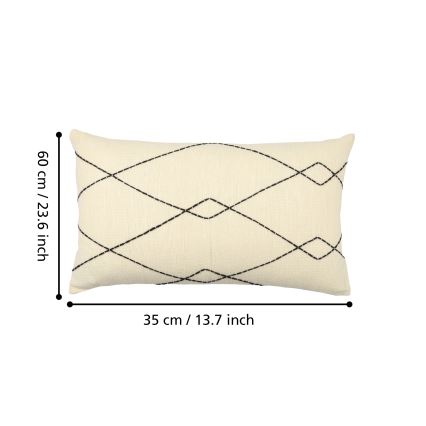 Eglo 420042 - Cuscino decorativo CHEVERY 35x60 cm beige/nero