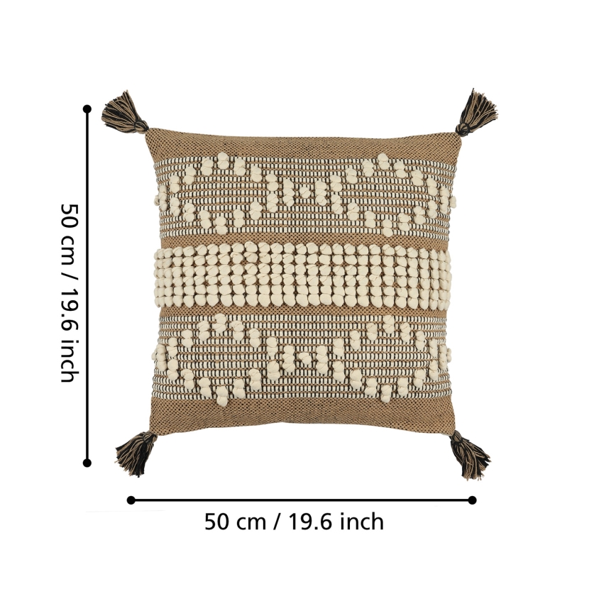 Eglo 420044 - Cuscino decorativo CHEVERY 50x50 cm marrone