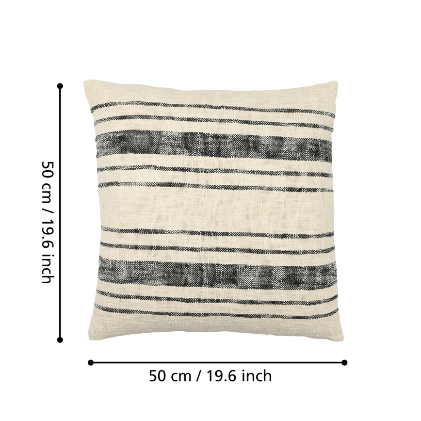 Eglo 420052 - Cuscino decorativo CHEVERY 50x50 cm crema/nero