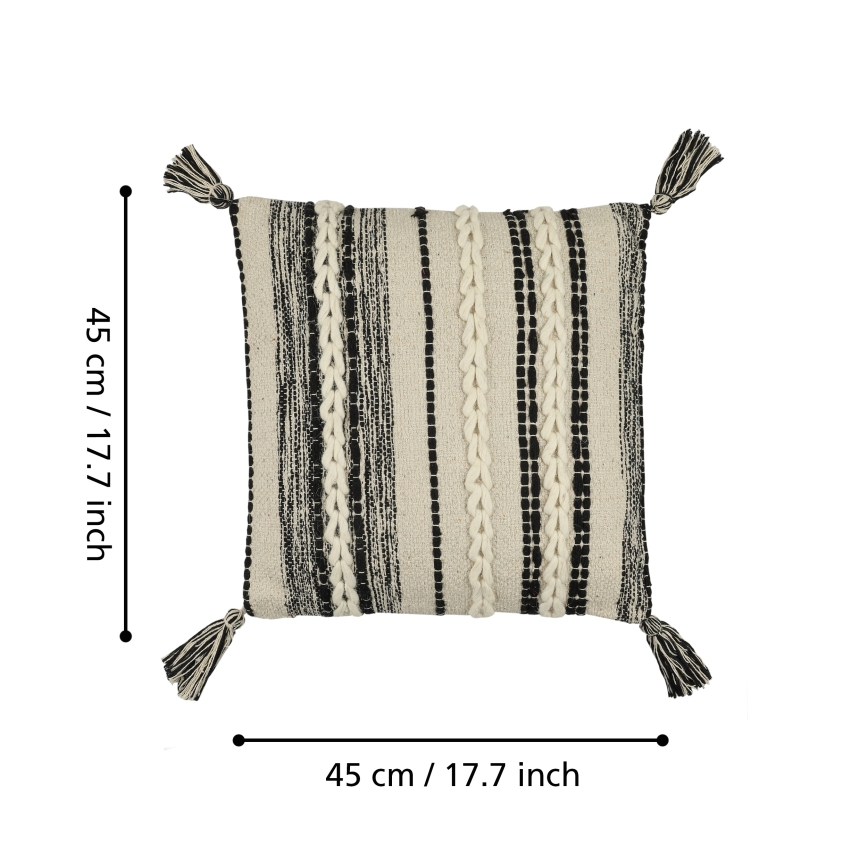 Eglo 420055 - Cuscino decorativo CHEVERY 45x45 cm crema/nero