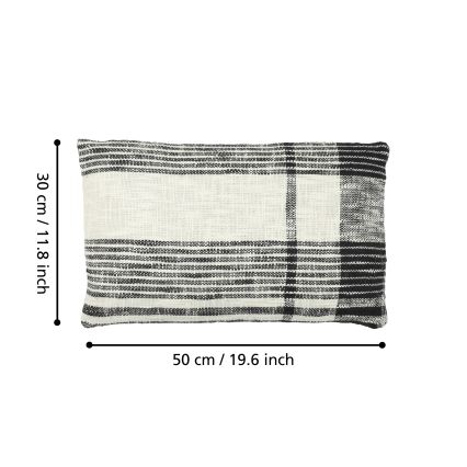 Eglo 420062 - Cuscino decorativo CHEVERY 30x50 cm crema/nero