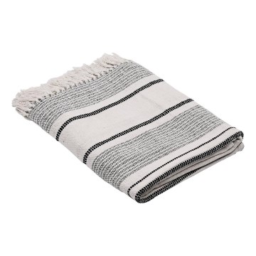 Eglo 420064 - Copriletto LONGLAC 170x130 cm bianco/nero