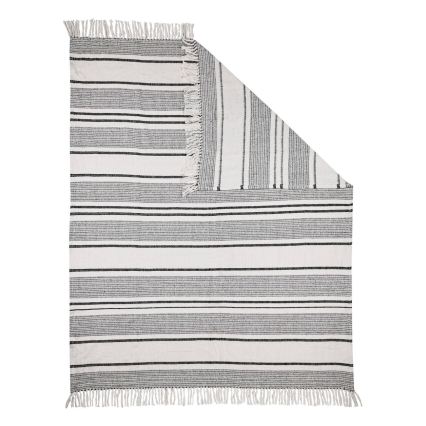 Eglo 420064 - Copriletto LONGLAC 170x130 cm bianco/nero