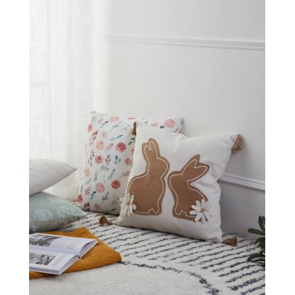 Eglo 420097 - Cuscino decorativo CHEVERY 45x45 cm beige/marrone