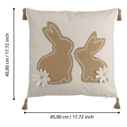 Eglo 420097 - Cuscino decorativo CHEVERY 45x45 cm beige/marrone