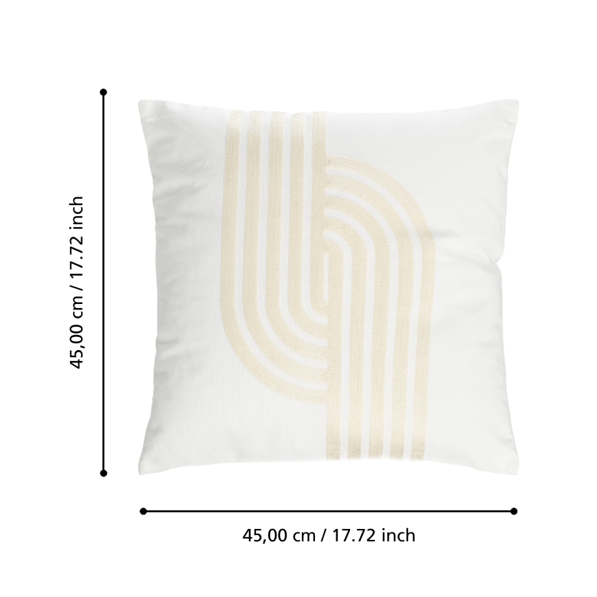 Eglo 420241 - Cuscino decorativo BERHALA 45x45 cm bianco/beige