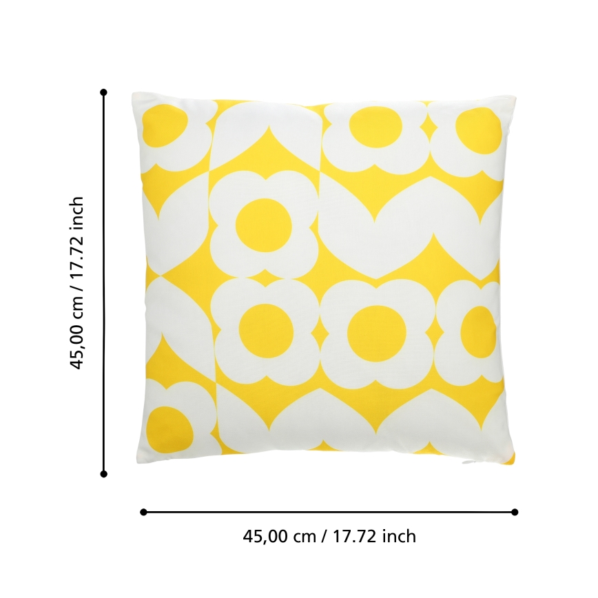 Eglo 420245 - Cuscino d'arredo TSUNAN 45 x 45 cm, giallo