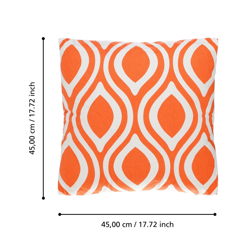 Eglo 420295 - Cuscino decorativo CHEVERY 45x45 cm arancione