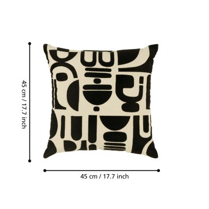 Eglo 420307 - Cuscino decorativo CHEVERY 45x45 cm crema/nero